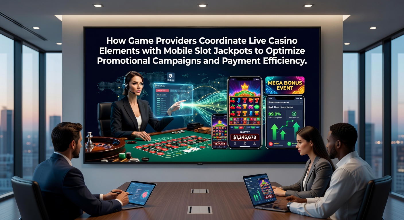 Illustratie van live casino tafels die verbonden zijn met mobiele slot interfaces en jackpot systemen