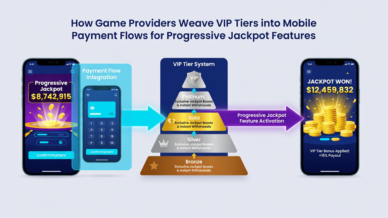 Diagram van VIP-tier integratie in mobiele jackpot betalingsstromen