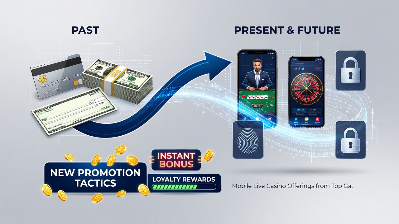 Mobiele live casino interface met betalingsintegratie