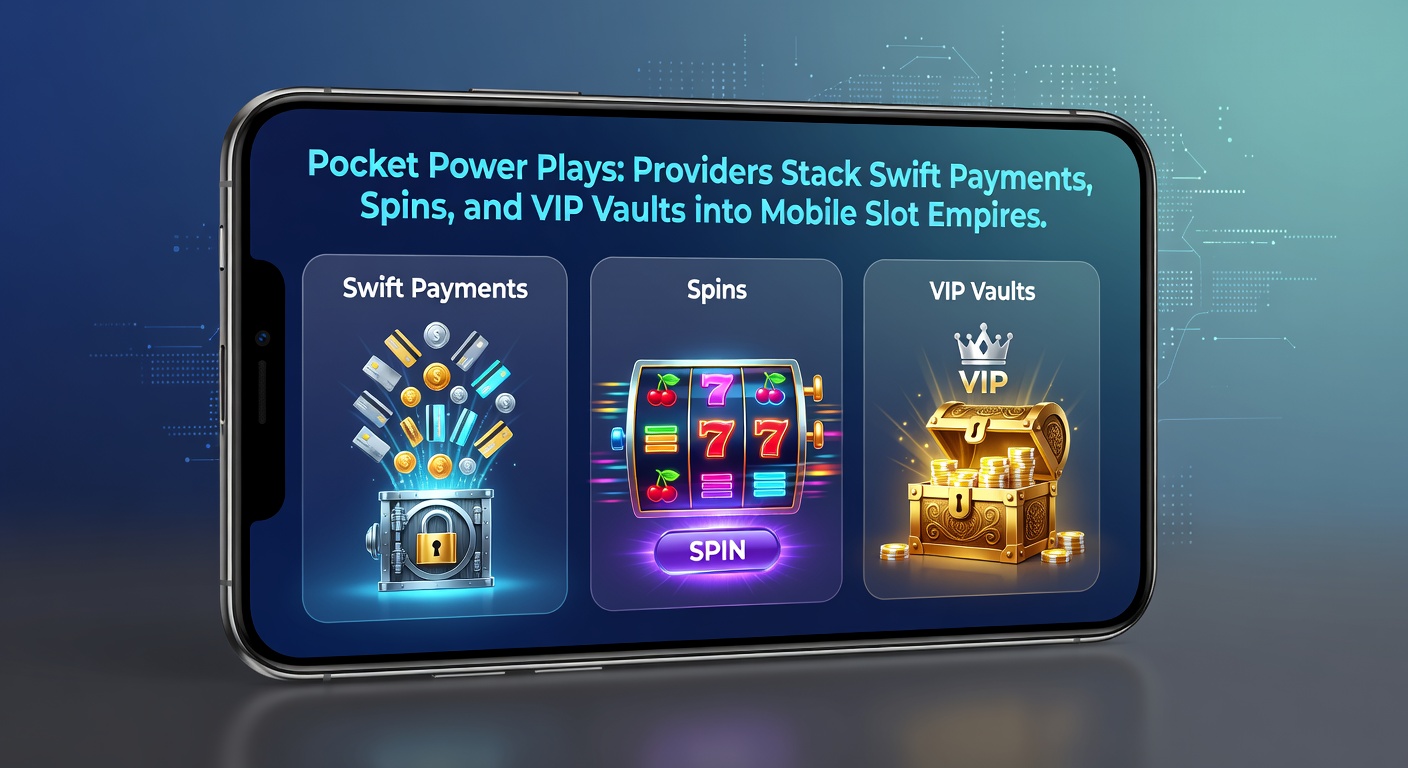VIP-vault icoon geopend met gouden munten, spins en snelle uitbetaalingsknoppen die uitstralen op een mobiel slotspel-scherm