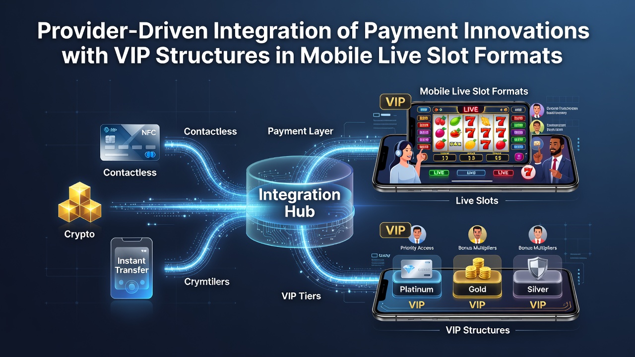 Illustratie van mobiele live slots met geïntegreerde betalings- en VIP-systemen