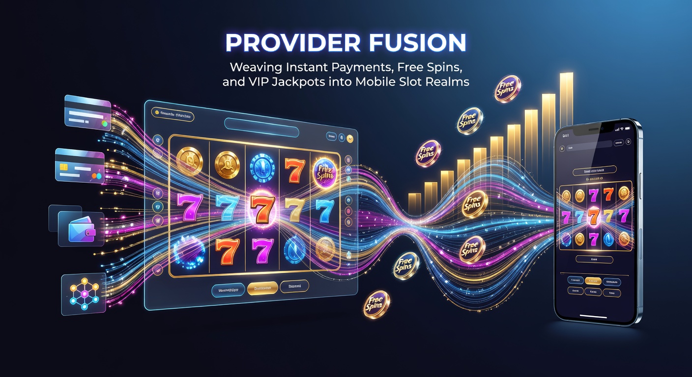 Dynamische weergave van een provider-dashboard met fusie van betalingen, spins en jackpot-integraties op een mobiel scherm