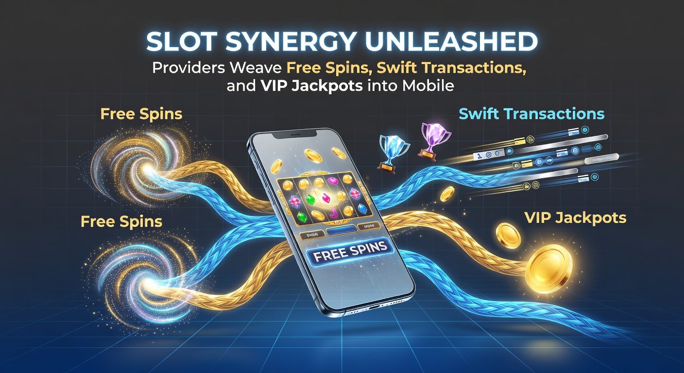 Smartphone met open casino-app, weergevend een succesvolle directe storting via e-wallet, naast een draaiend slot met jackpotvoortgang en free spin-aanbieding