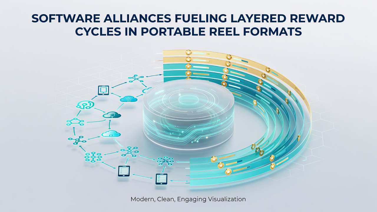 Mobiele reel formats met geïntegreerde beloningslagen en software partnerschappen